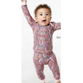 Boho Paisley Kid's Long Sleeve 2 Piece Stretch Boo Boo Pajamas